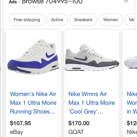 Womens air max 1 ultra moire Reflective size 8.5 - Picture 8 of 8